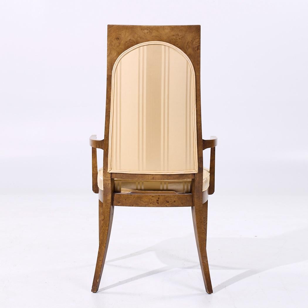 Mastercraft Mid Century Burlwood Esszimmerstühle - Satz von 4 im Angebot 8