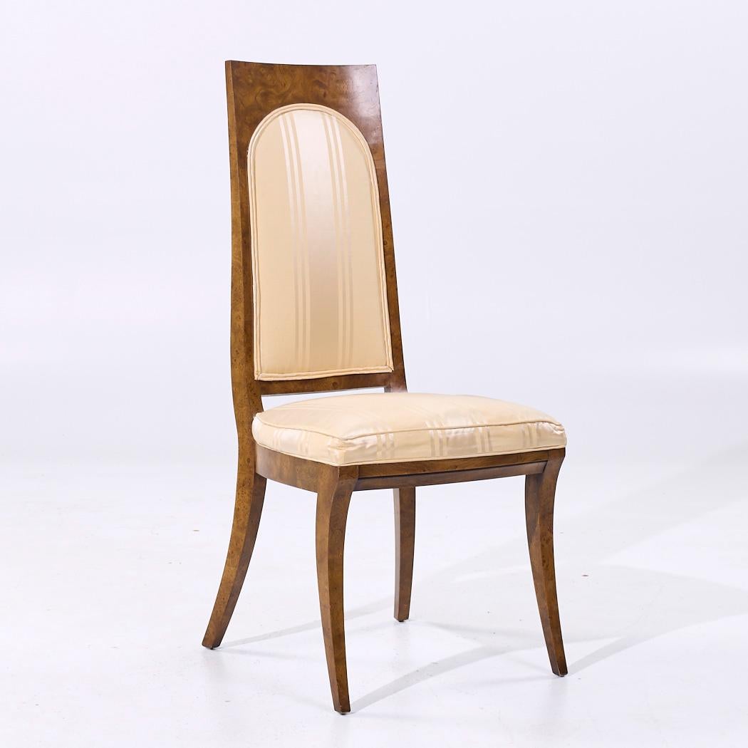 Mastercraft Mid Century Burlwood Esszimmerstühle - Satz von 4 (amerikanisch) im Angebot