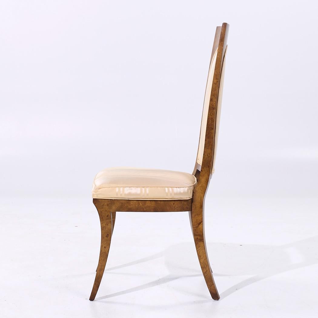 Mastercraft Mid Century Burlwood Esszimmerstühle - Satz von 4 im Angebot 2