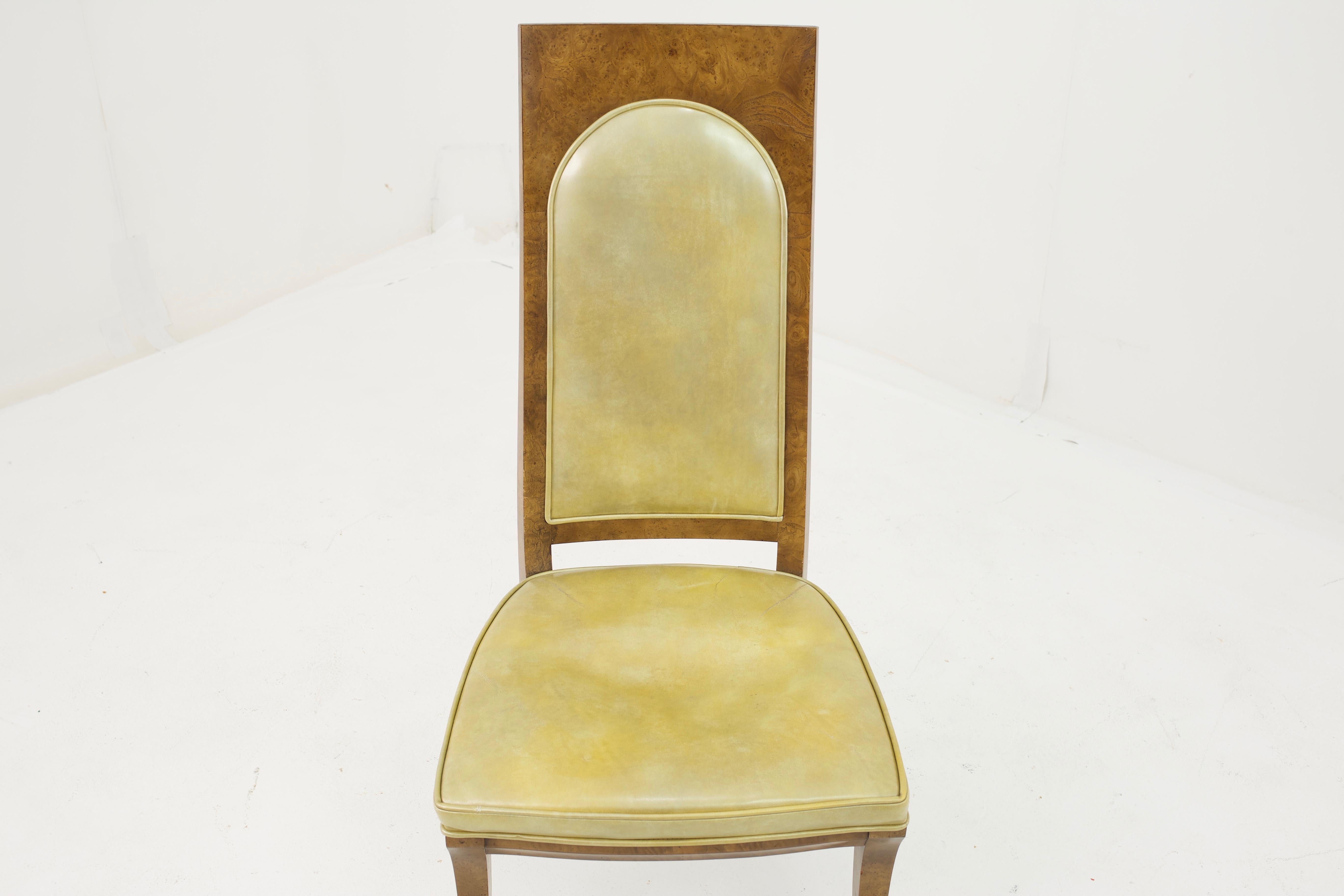 Mastercraft Mid Century Burlwood Dining Chairs - Set of 6 For Sale 10