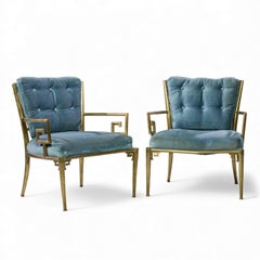 Mastercraft Mid Century Greek Key Chairs - Pair