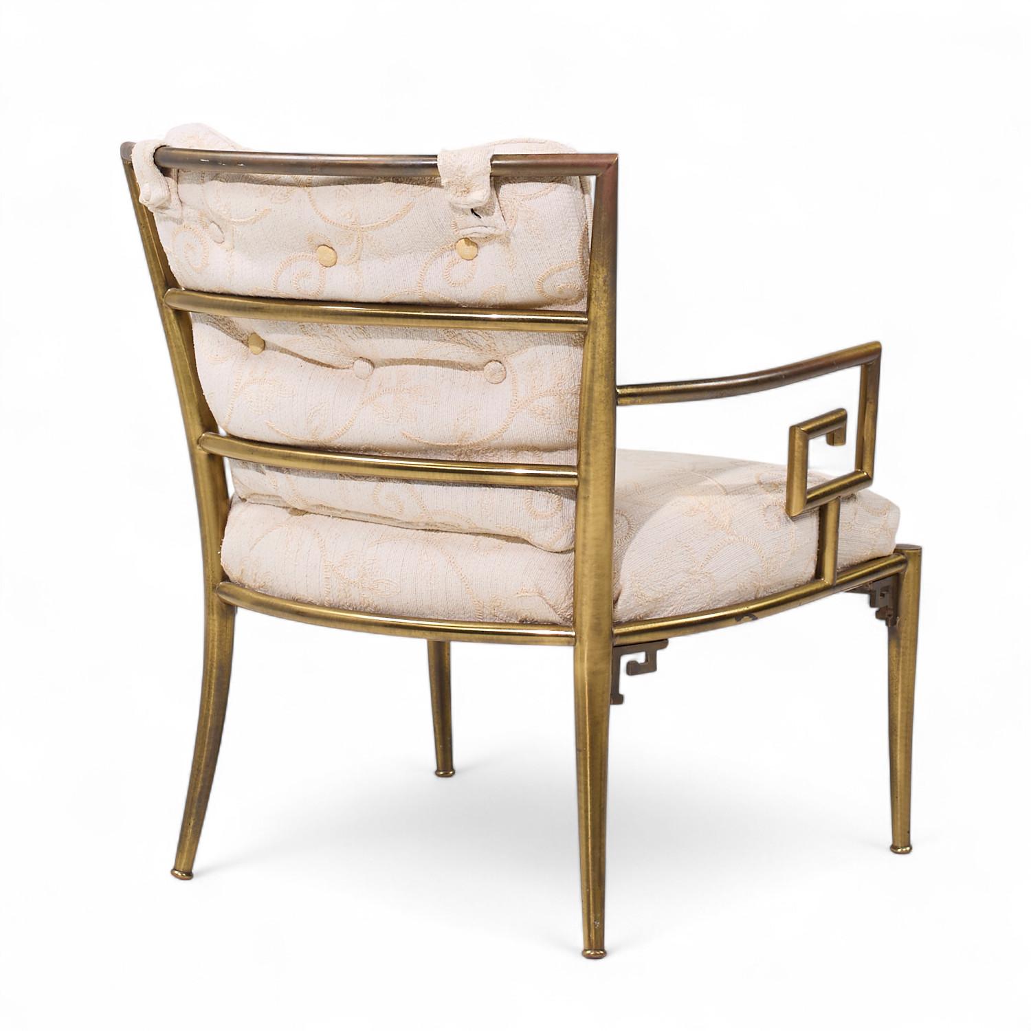Mastercraft Mid Century Greek Key Lounge Chairs - Pair For Sale 3