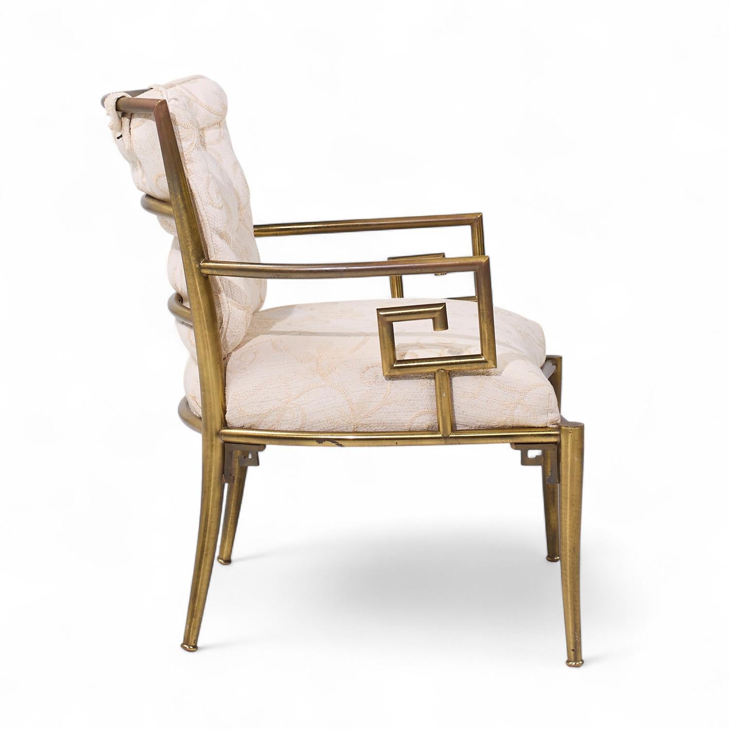 Mastercraft Mid Century Greek Key Lounge Chairs - Pair For Sale 4