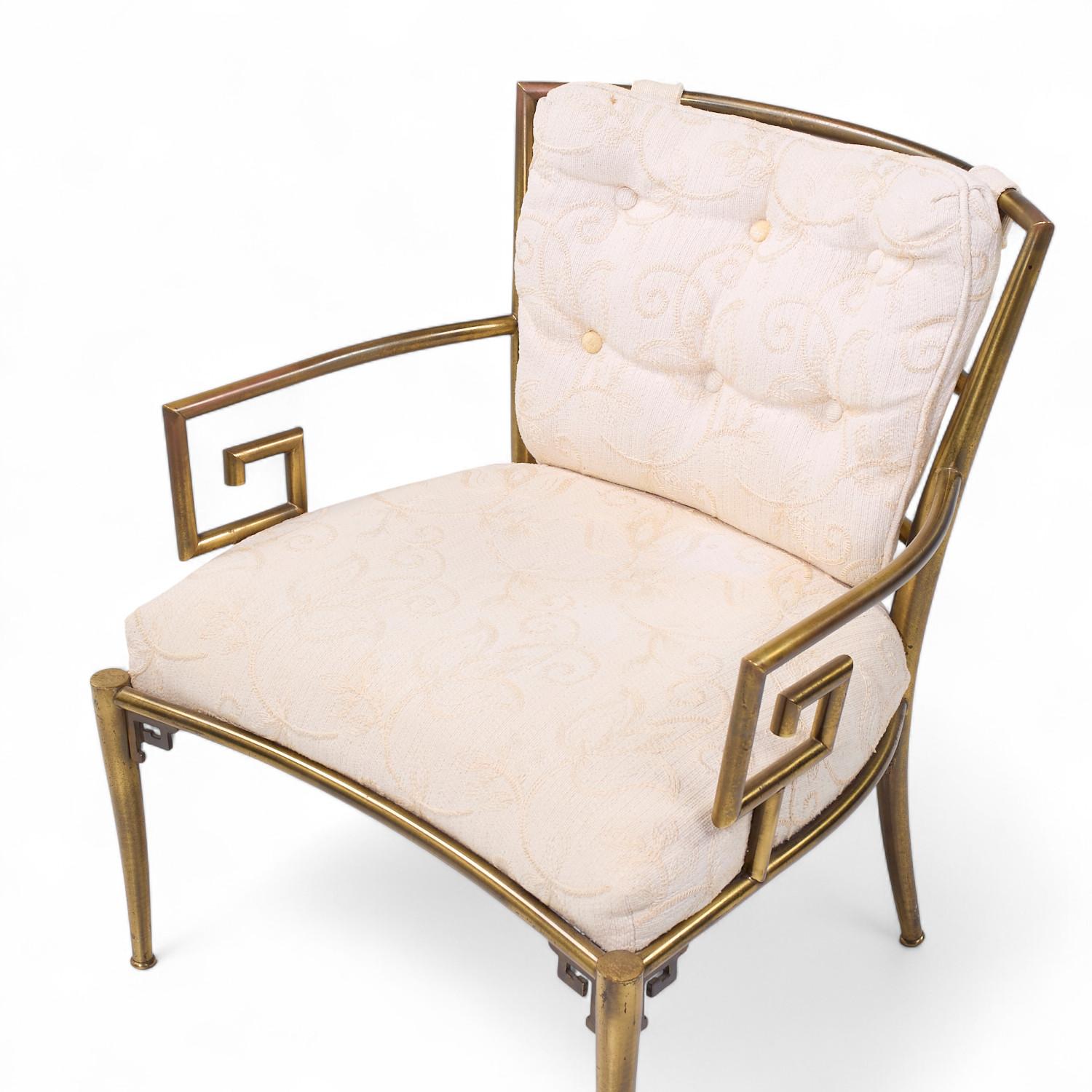 Mastercraft Mid Century Greek Key Lounge Chairs - Pair For Sale 5