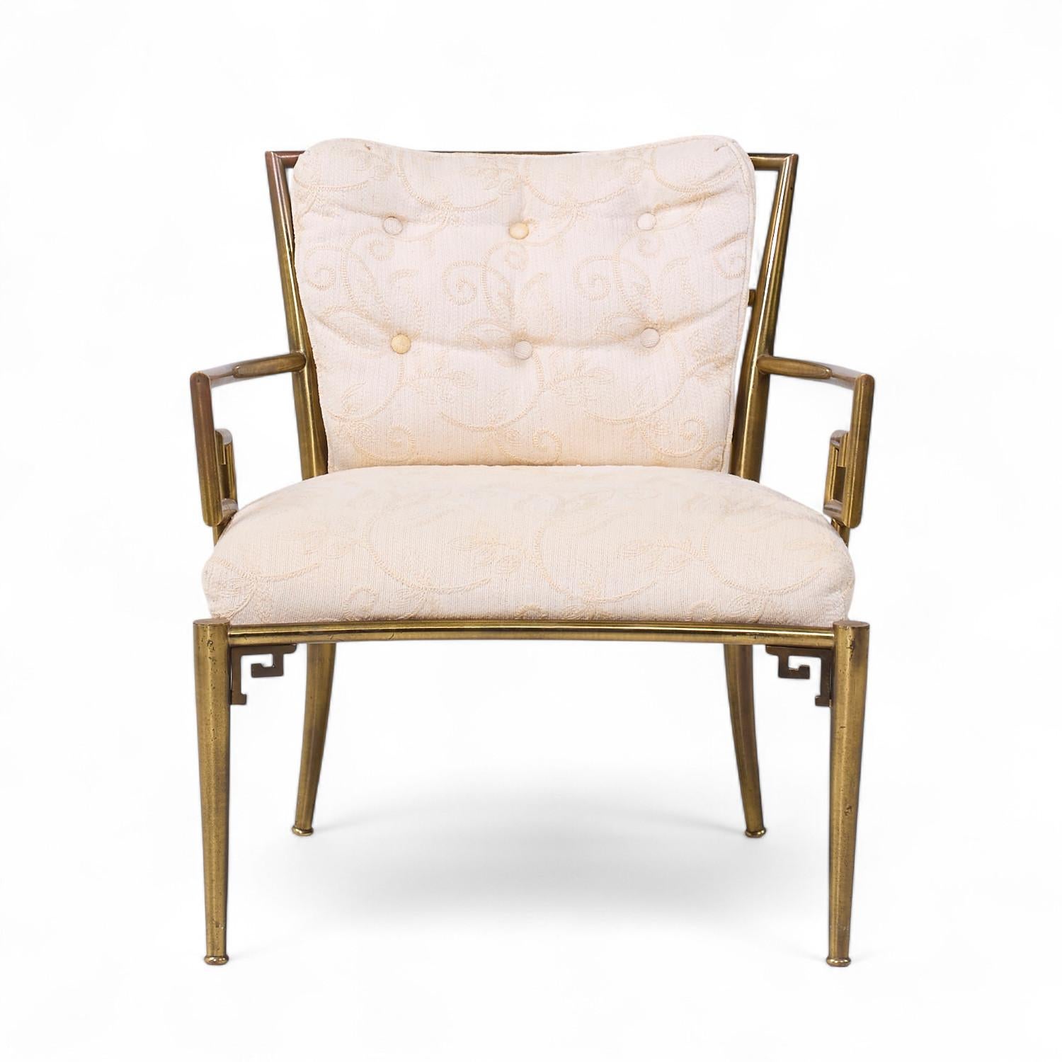 Mastercraft Mid Century Greek Key Lounge Chairs - Pair In Good Condition For Sale In Countryside, IL