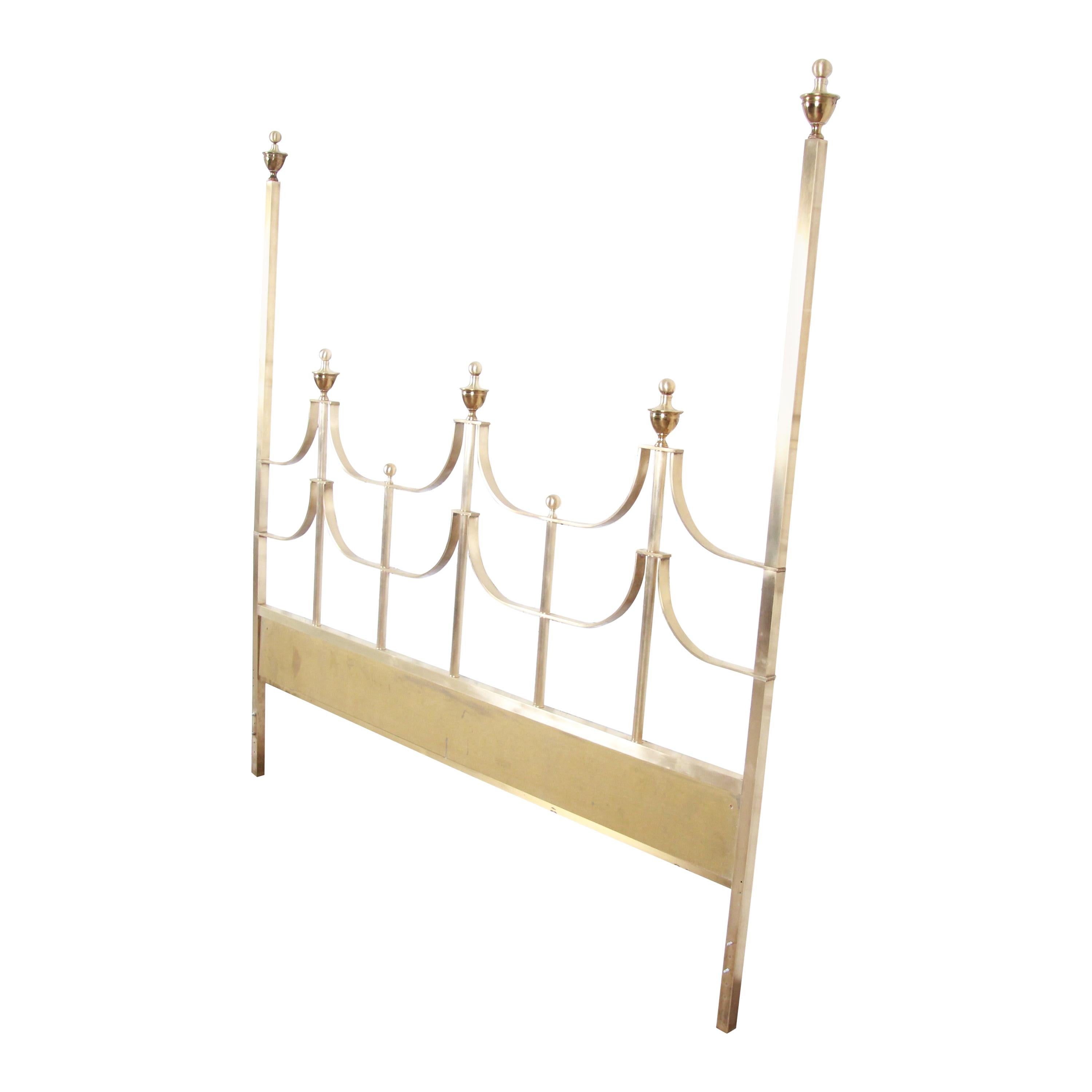 Mastercraft Midcentury Hollywood Regency Solid Brass King Size Headboard, 1970s