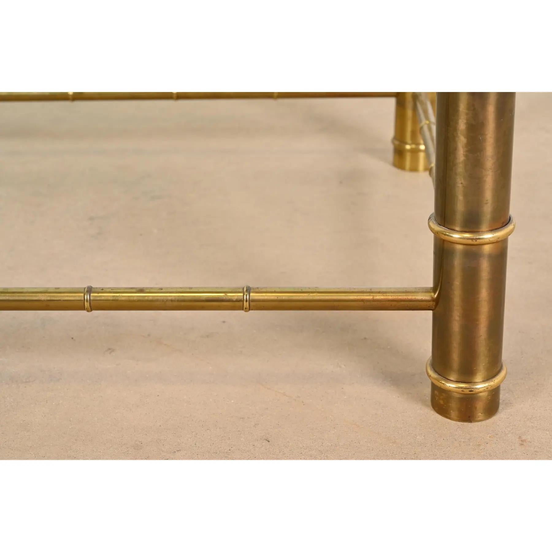 Mastercraft Mid-Century Modern Hollywood Regency Bamboo Form Cocktail Table 1