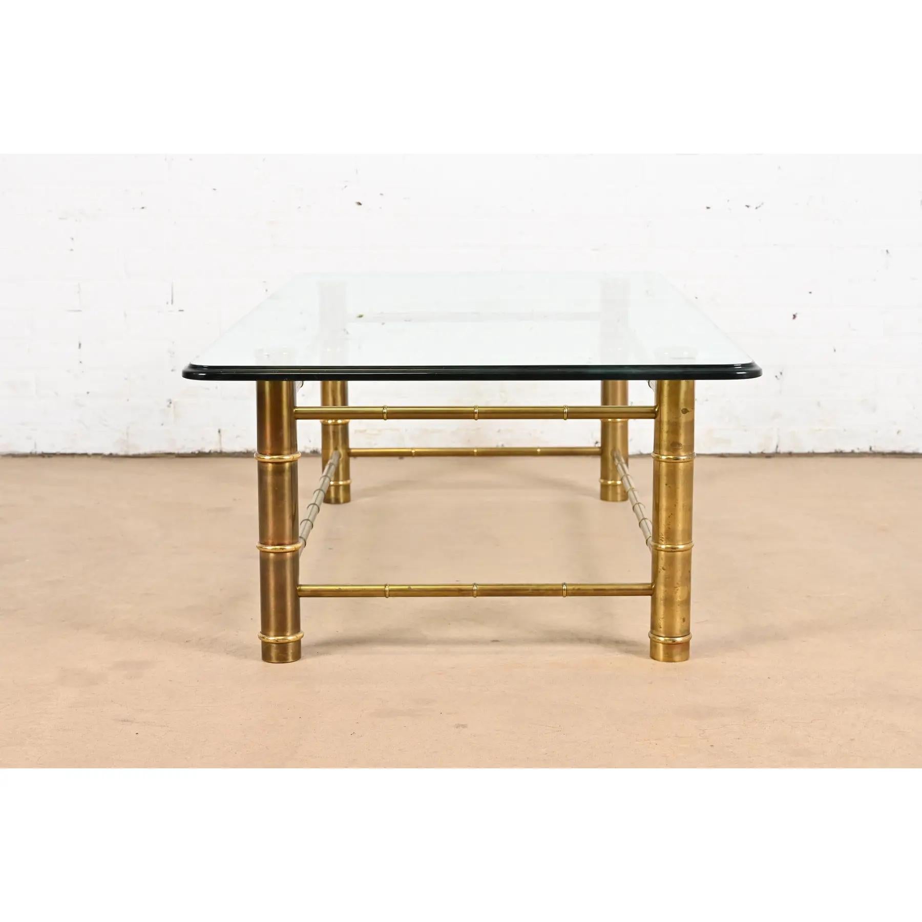 Mastercraft Mid-Century Modern Hollywood Regency Bamboo Form Cocktail Table 2