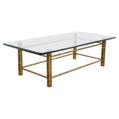 Mastercraft Mid-Century Modern Hollywood Regency Bamboo Form Cocktail Table