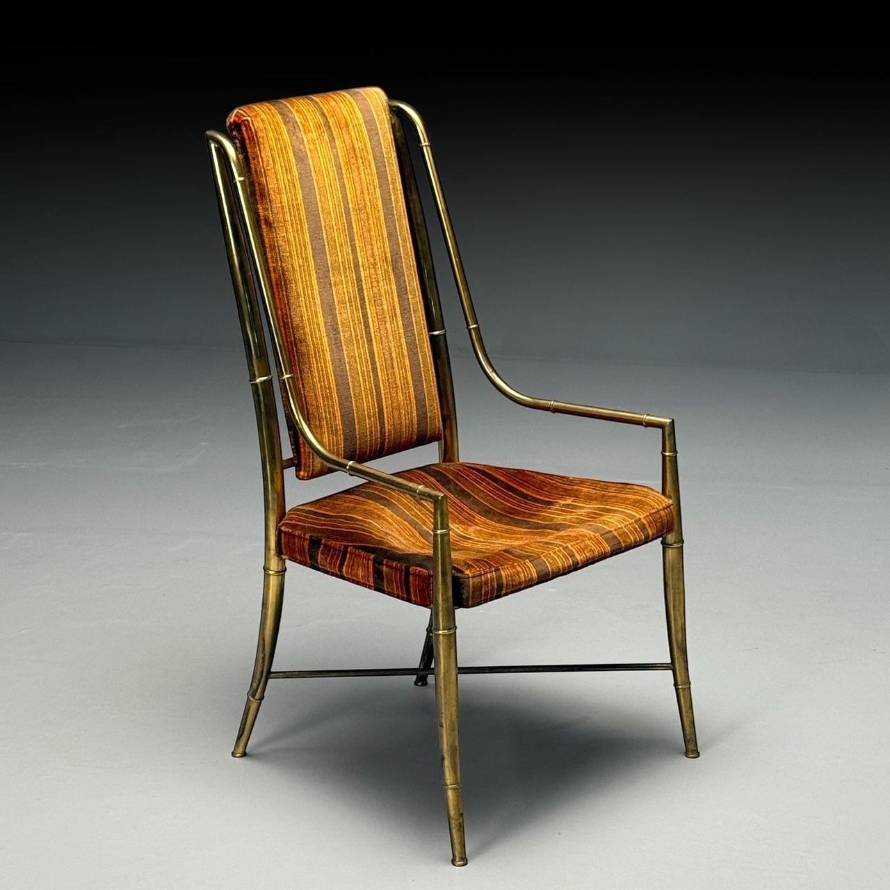 Weiman/Warren Lloyd, Mastercraft, Mid-Century Modern, Occasional Desk Chair, Armchair, Brass, Fabric, 1950s

The mid-20th century 