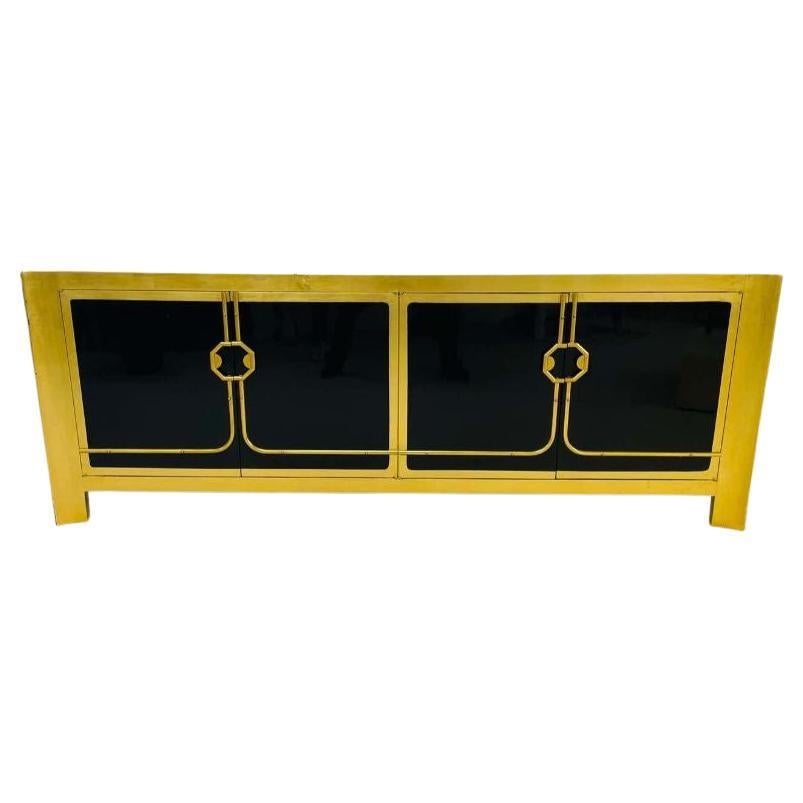 Mastercraft, Mid-Century Modern, Gilt, Ebonized Sideboard, USA, 1960s For Sale
