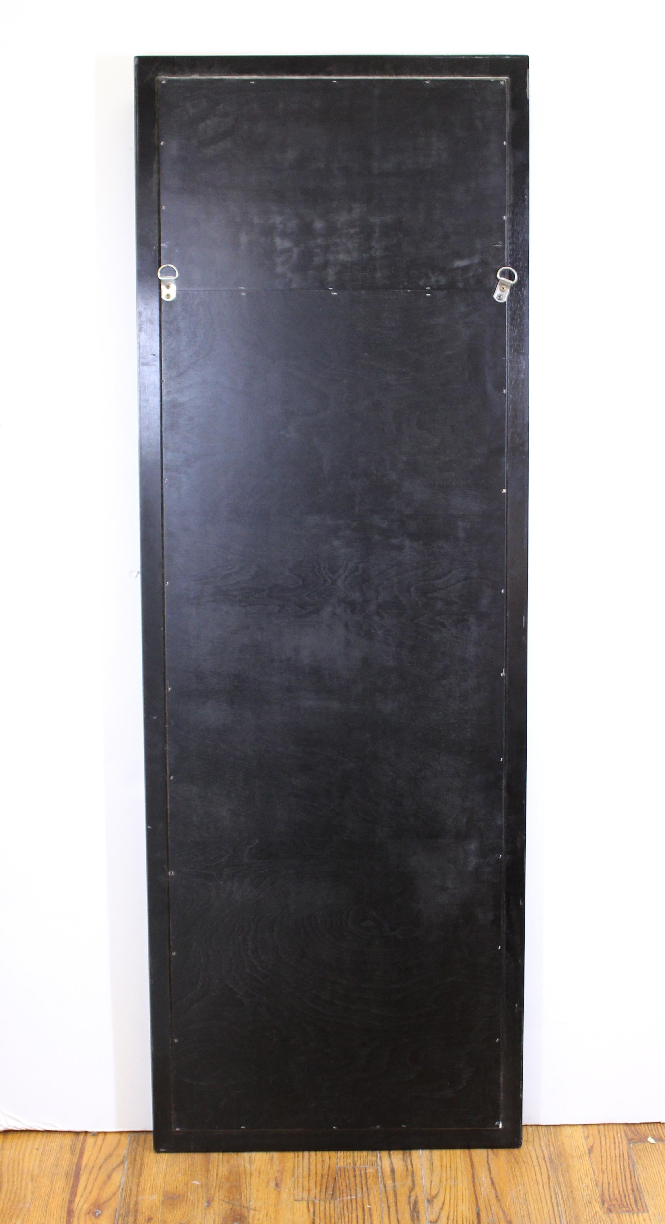 Late 20th Century Mastercraft Mid-Century Modern Wall Mirror with Acid-Etched Metal Panel