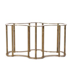 Mastercraft Mid Century Solid Brass Faux Bamboo Dining Table Base