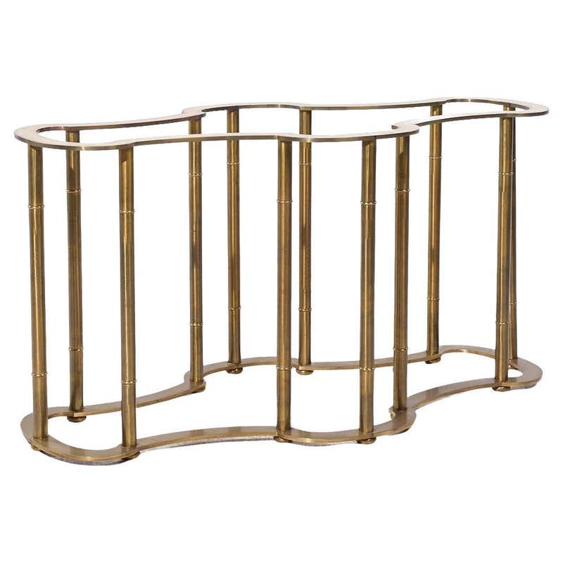 Mastercraft Brass 'Trilobi' Triangular Dining Table or Desk Bases ...