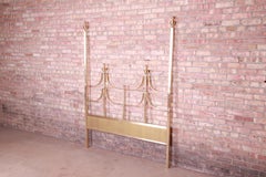 Mastercraft Midcentury Hollywood Regency Brass Queen Size Headboard, 1970s