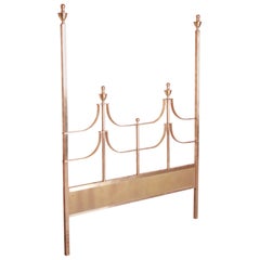 Vintage Mastercraft Midcentury Hollywood Regency Brass Queen Size Headboard, 1970s