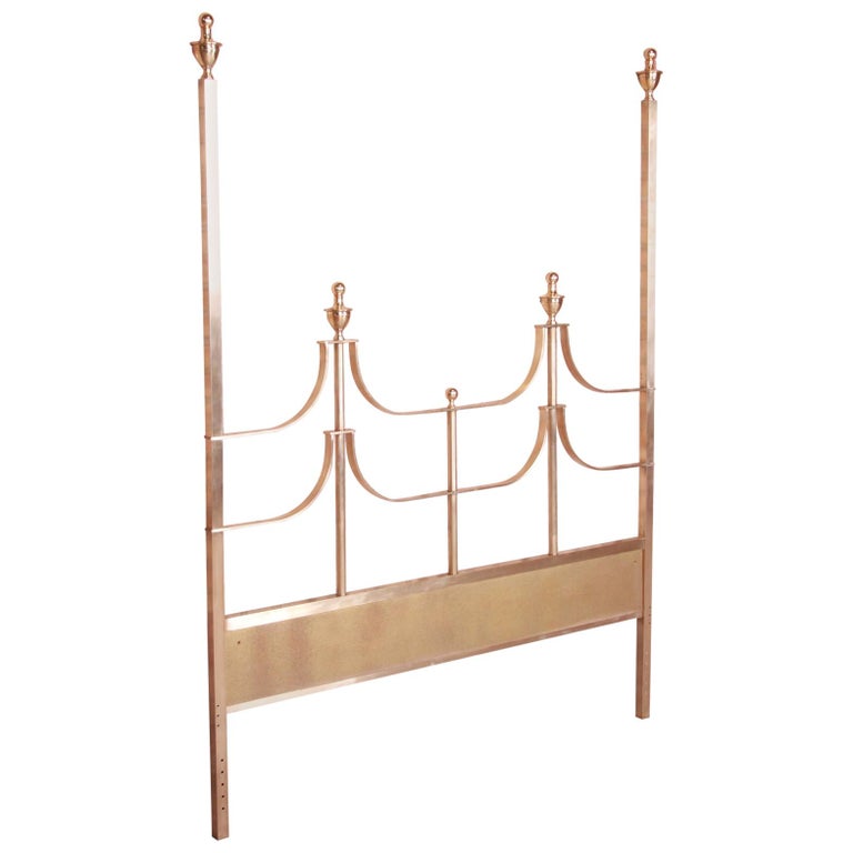 Mastercraft Midcentury Hollywood Regency Brass Queen Size Headboard