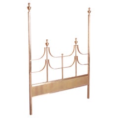 Mastercraft Midcentury Hollywood Regency Brass Queen Size Headboard, 1970s