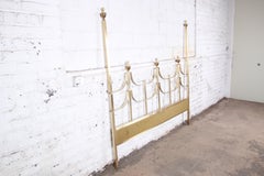 Mastercraft Midcentury Hollywood Regency Solid Brass King Size Headboard, 1970s