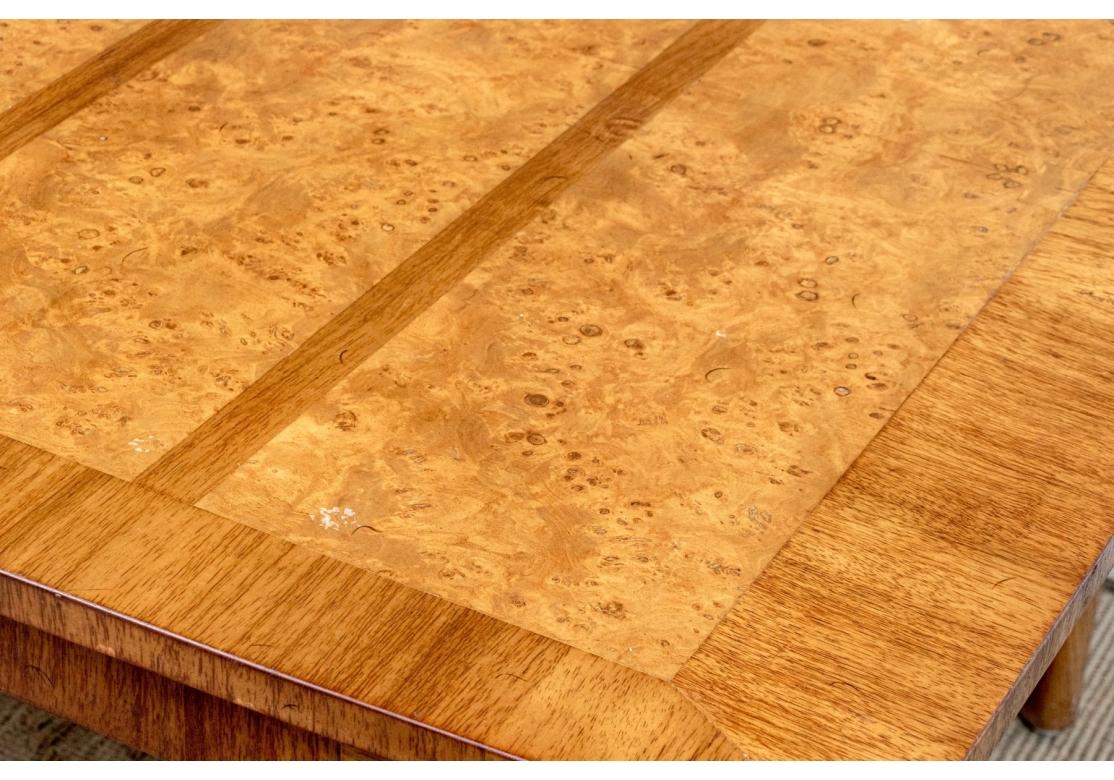 Mastercraft Originals Inc. Table de salle à manger moderne en incrustation de loupe du milieu du siècle dernier en vente 2