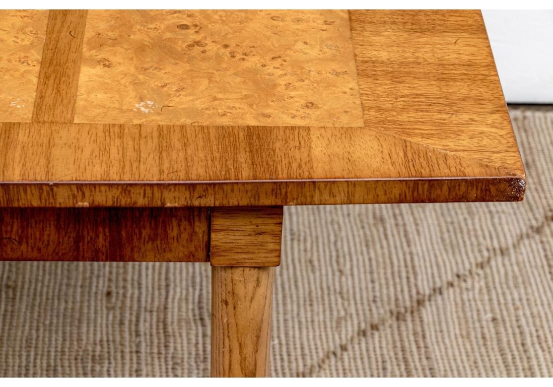 Mastercraft Originals Inc. Table de salle à manger moderne en incrustation de loupe du milieu du siècle dernier en vente 1