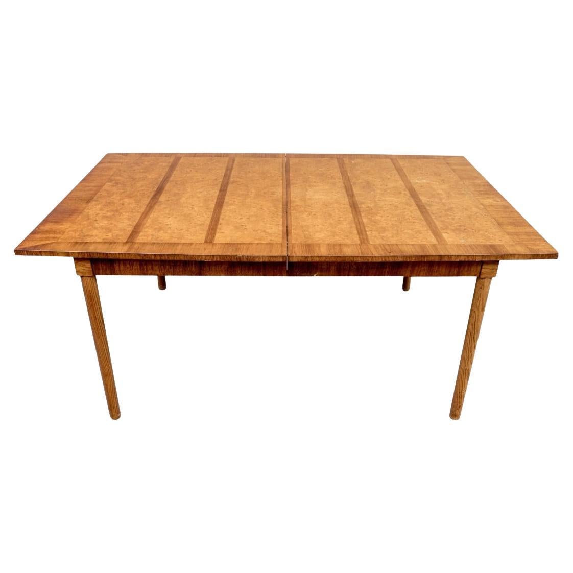 Mastercraft Originals Inc. Mid Century Modern Burl Inlay Dining Table