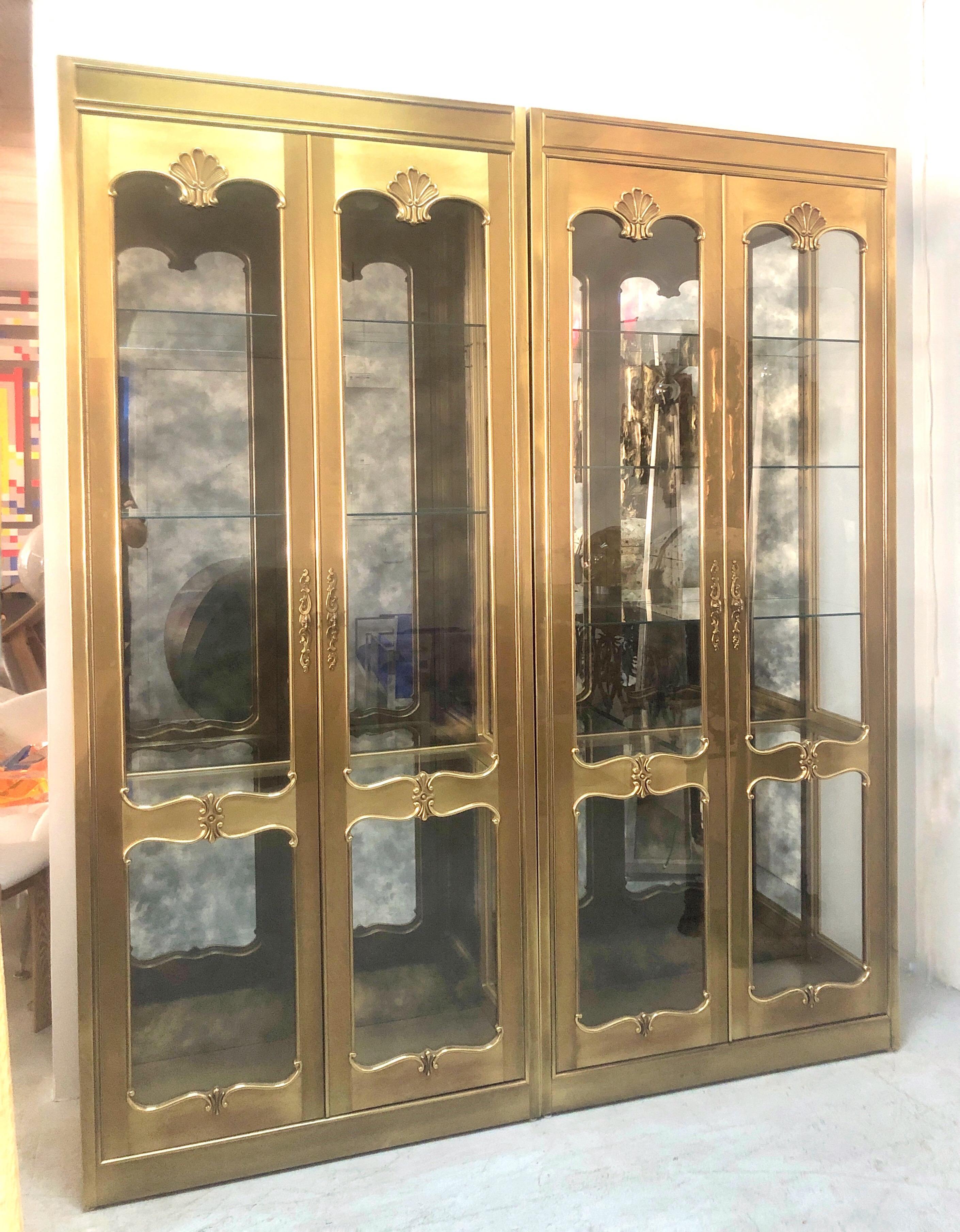 A pair of vitrines or display cabinets by Mastercraft. Modern design with a Classic flair. Perfect for a home or retail installation.