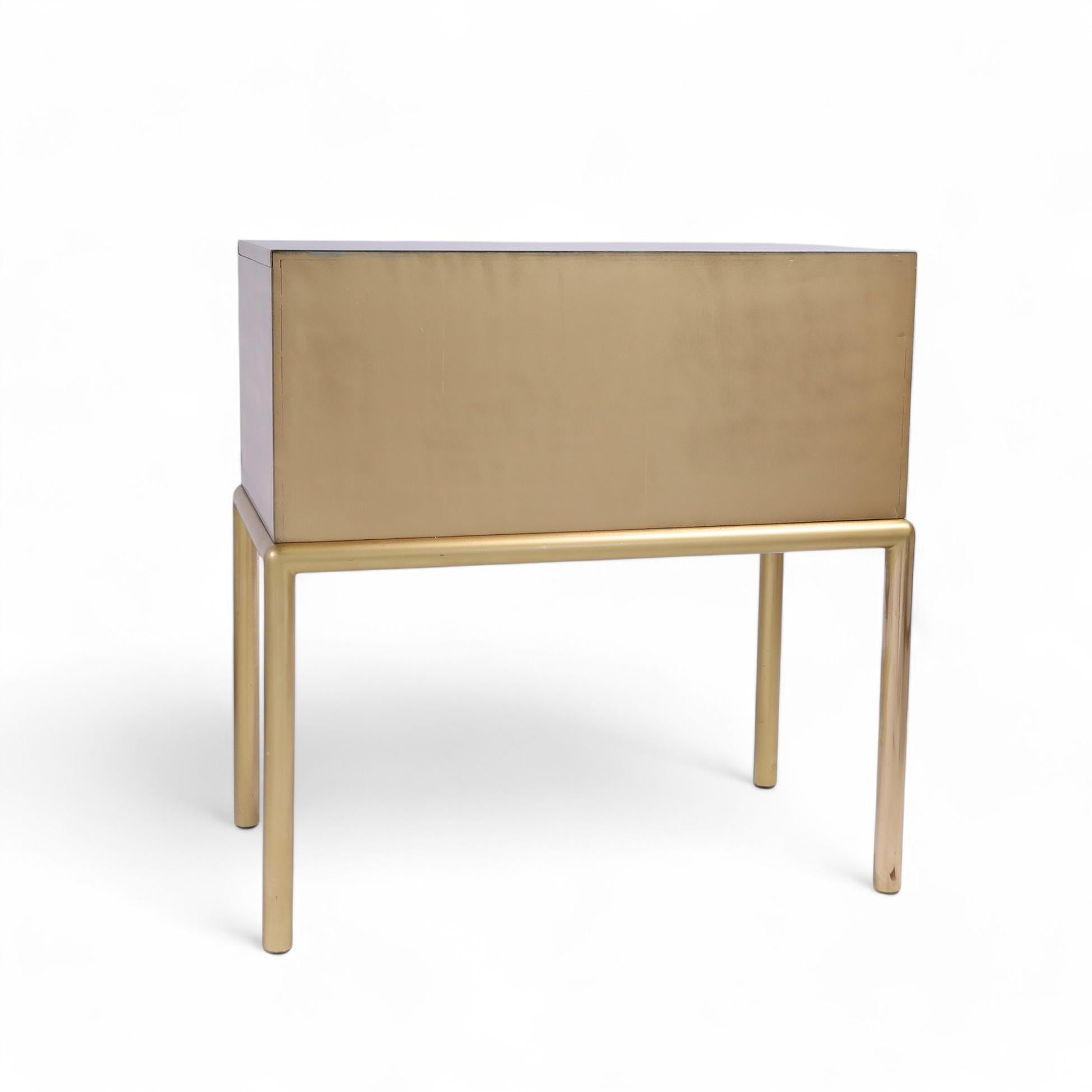 American Mastercraft Pair of Mid Century Brass Chests on Stands For Sale
