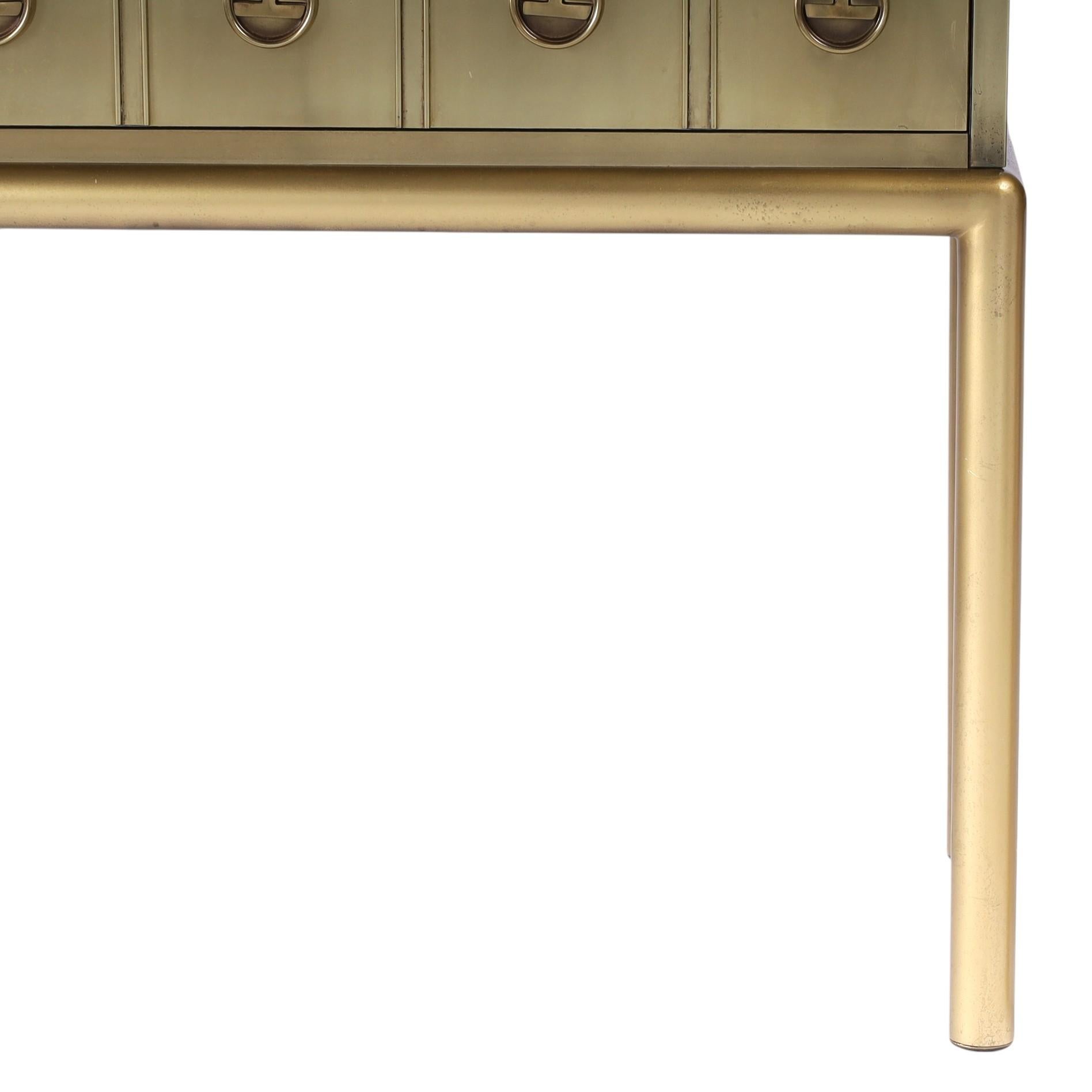 Mastercraft Pair of Mid Century Brass Chests on Stands For Sale 2