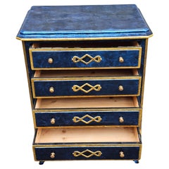 Mastercraft Partial Gilt and Painted Solid Pine Side Chest of Drawers