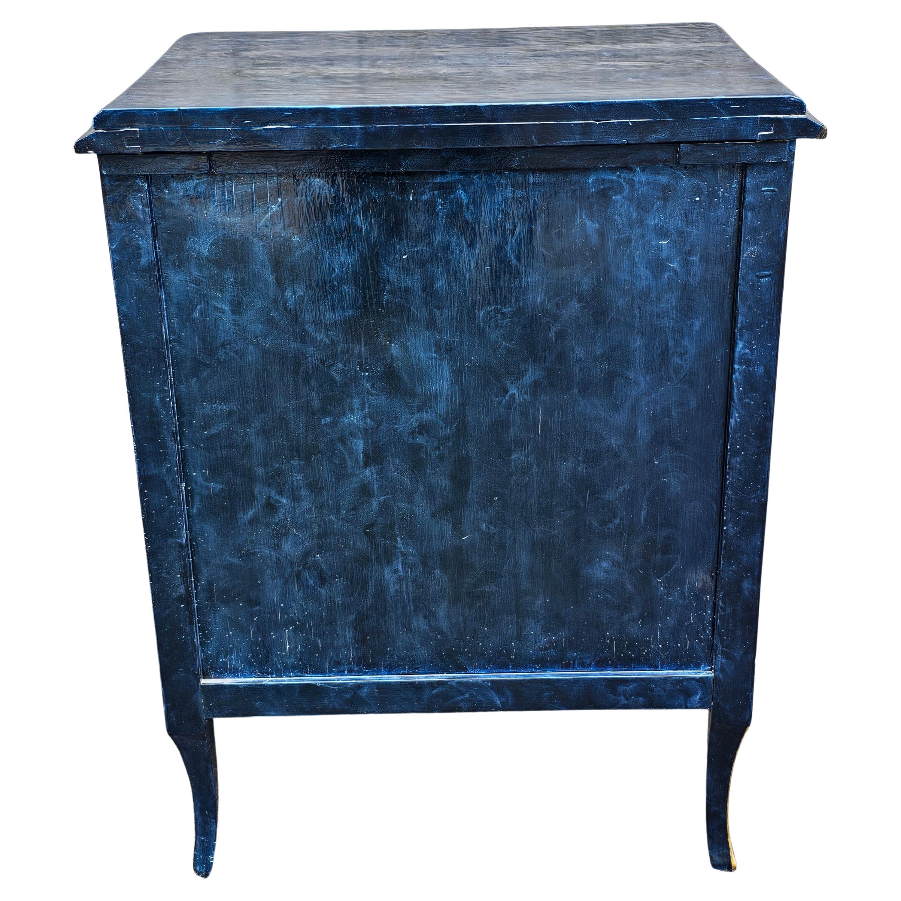 Arts and Crafts Mastercraft Partial Gilt and Painted Solid Pine Side Chest of Drawers For Sale
