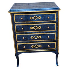 Mastercraft Partial Gilt and Painted Solid Pine Side Chest of Drawers