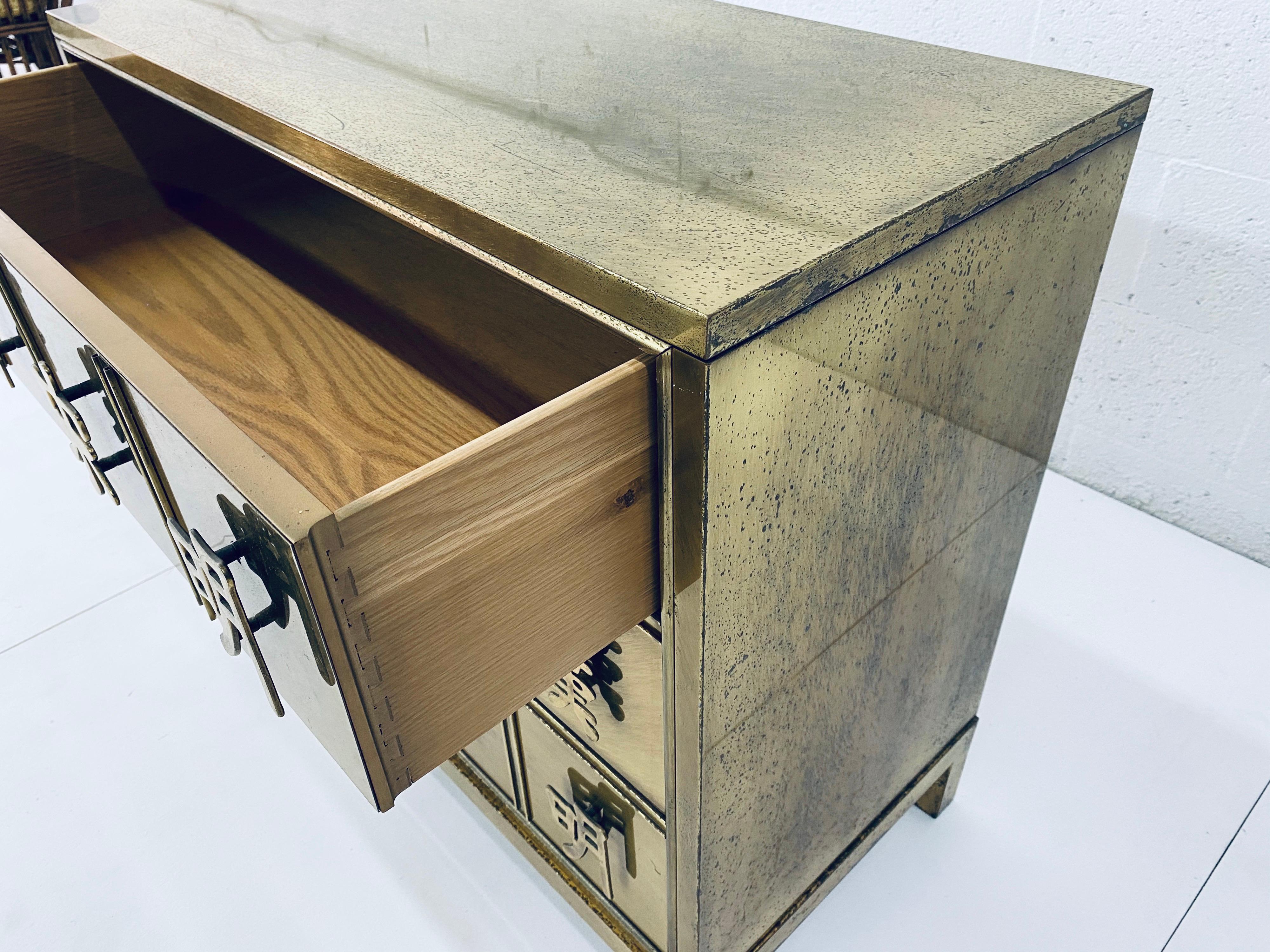 Mastercraft Patinated Brass “Four Dynasty’s” Commode 1