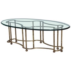 Mastercraft Racetrack Brass Coffee Table