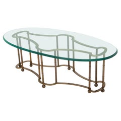 Mastercraft "Racetrack" Mesa de Cocktail con Tapa de Cristal