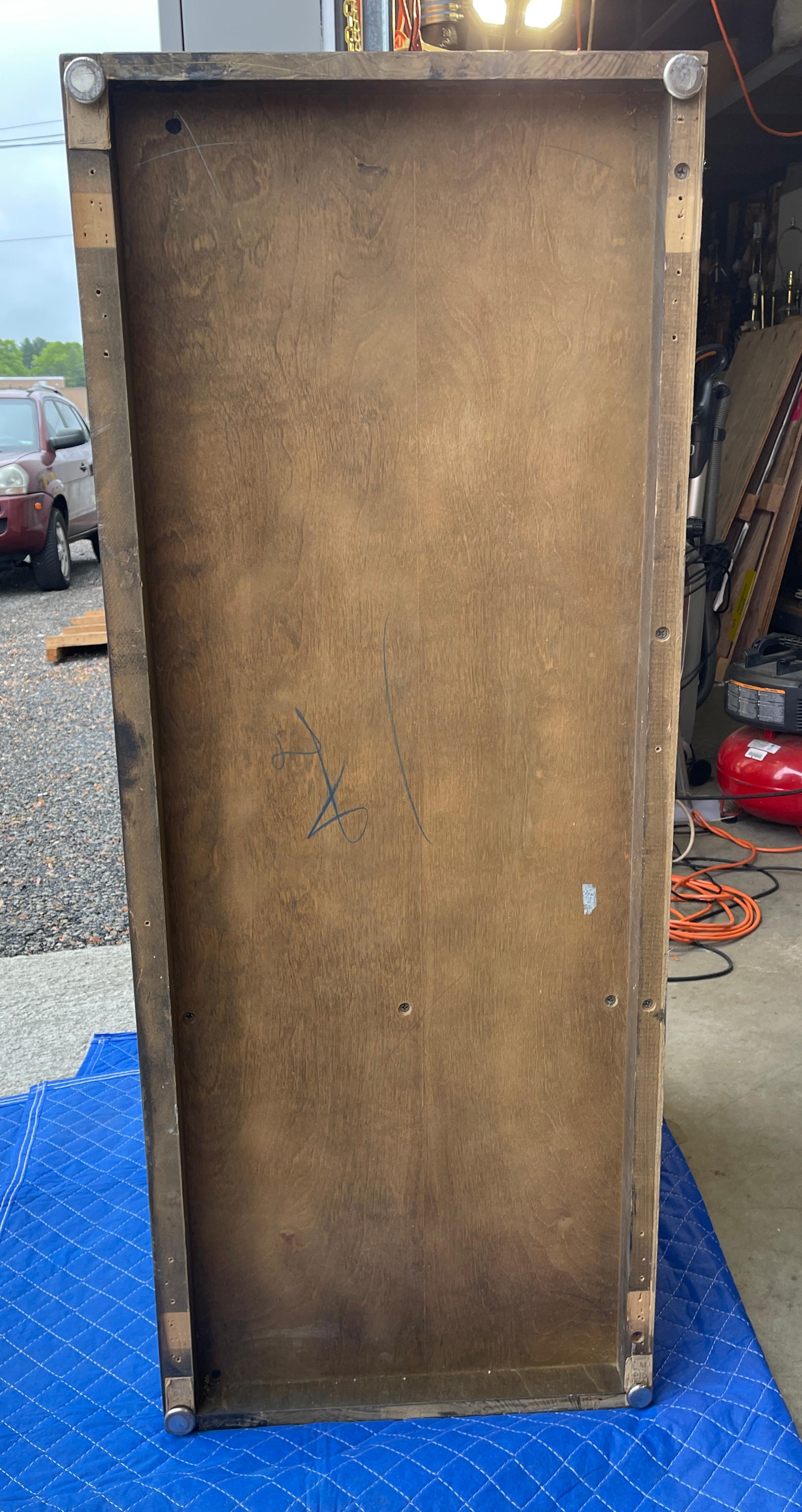 Mastercraft Sideboard in Brass Decorated Burled Elm For Sale 13