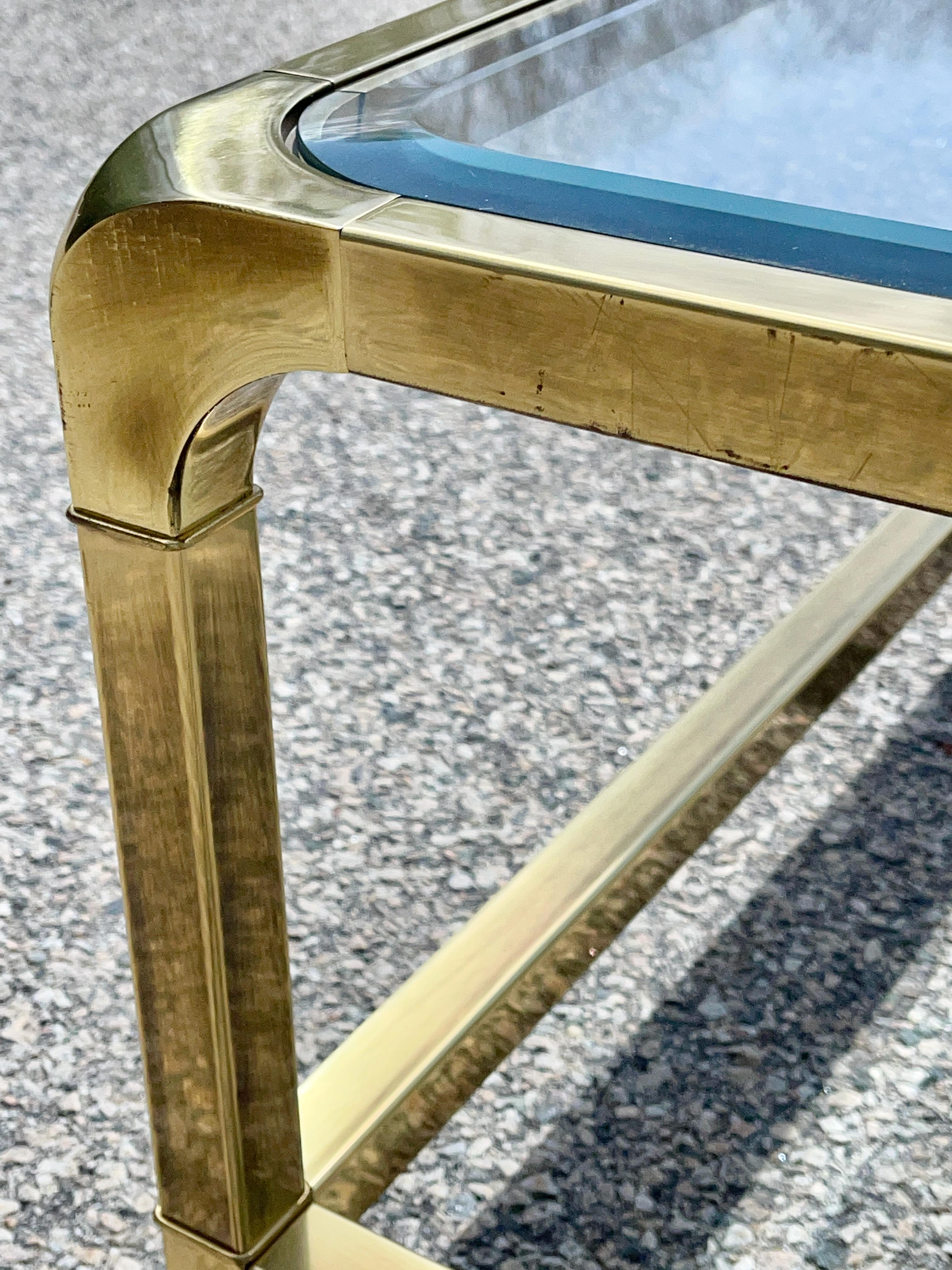 Mastercraft Square Brass Cocktail Table 9
