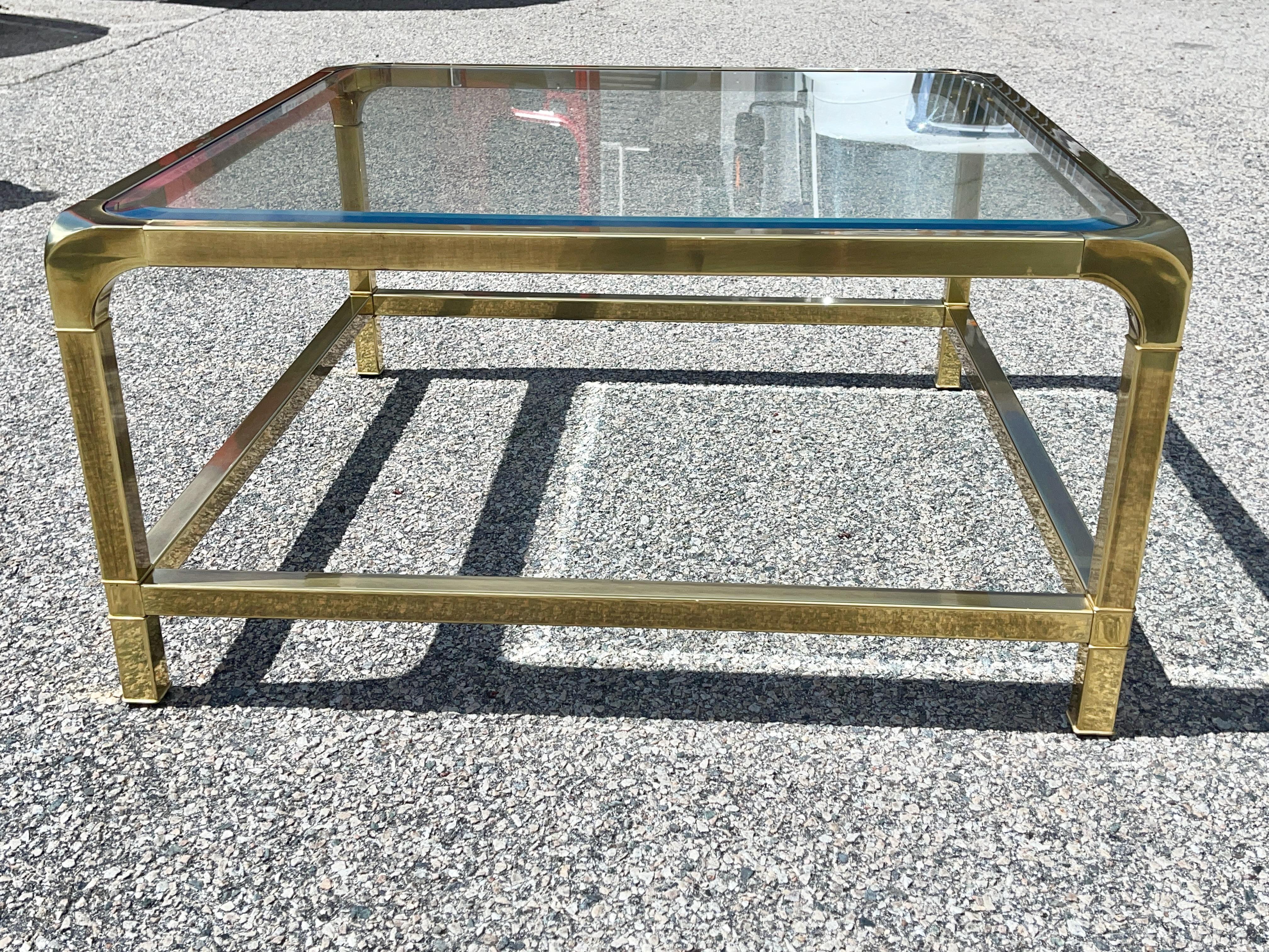 Mastercraft Square Brass Cocktail Table 10