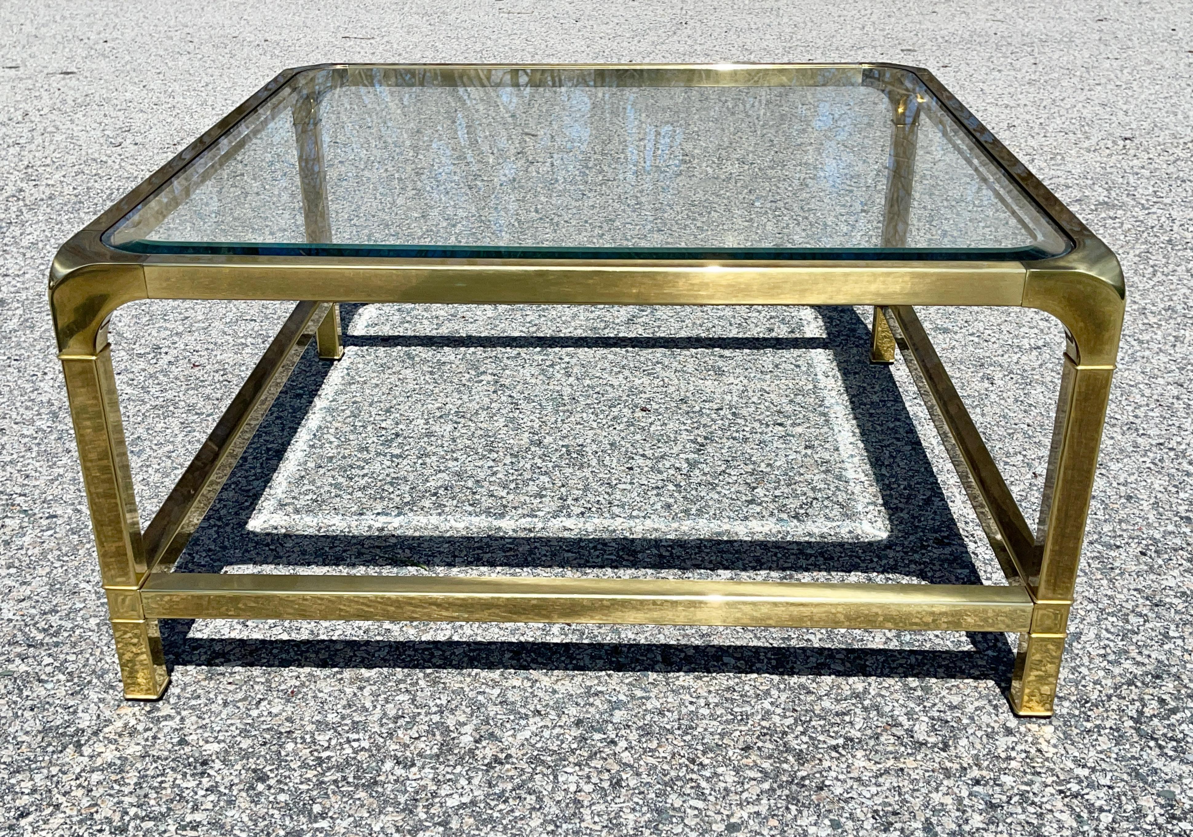 Mastercraft Square Brass Cocktail Table 13