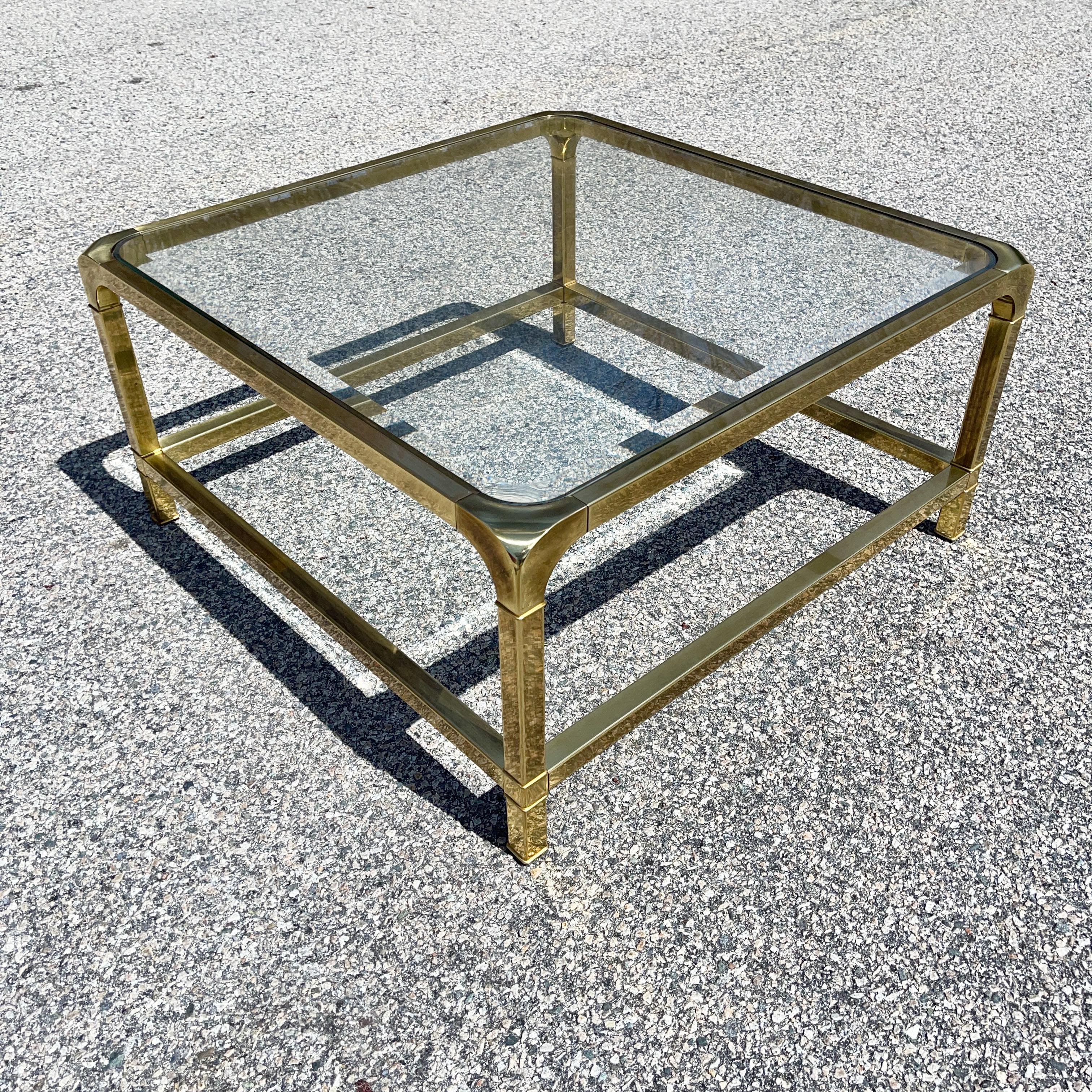 Mastercraft Square Brass Cocktail Table 14