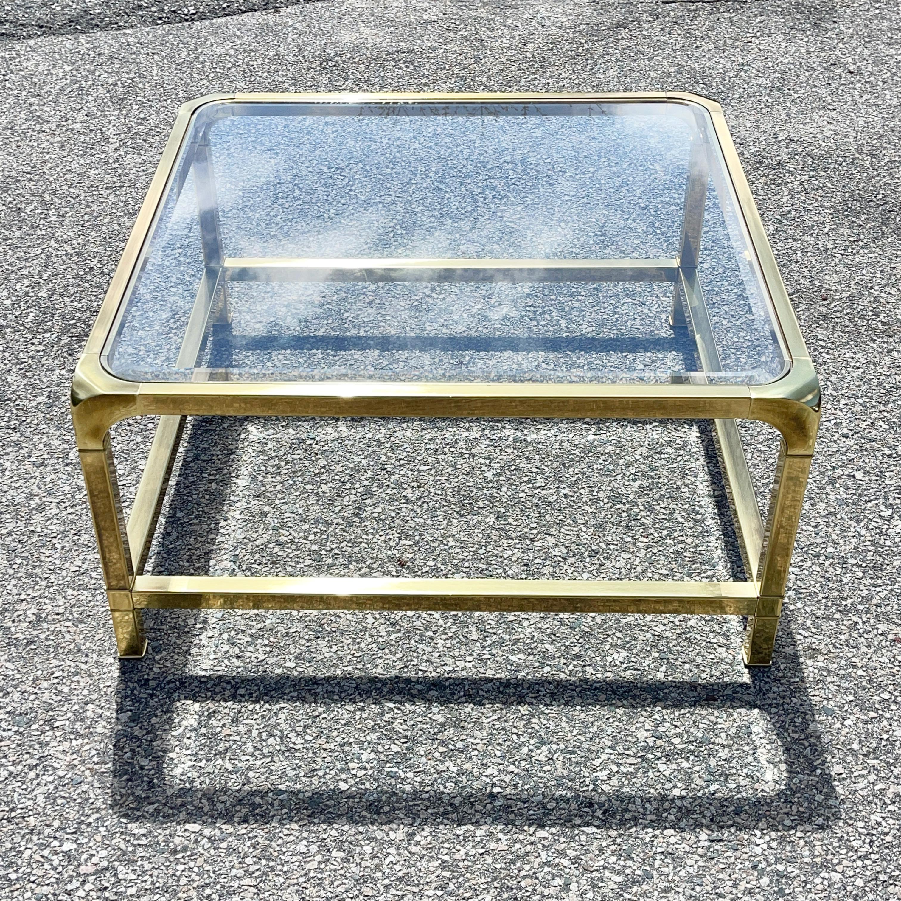 Mastercraft Square Brass Cocktail Table 3