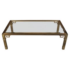 Mastercraft Style Brass and Glass Coffee Table