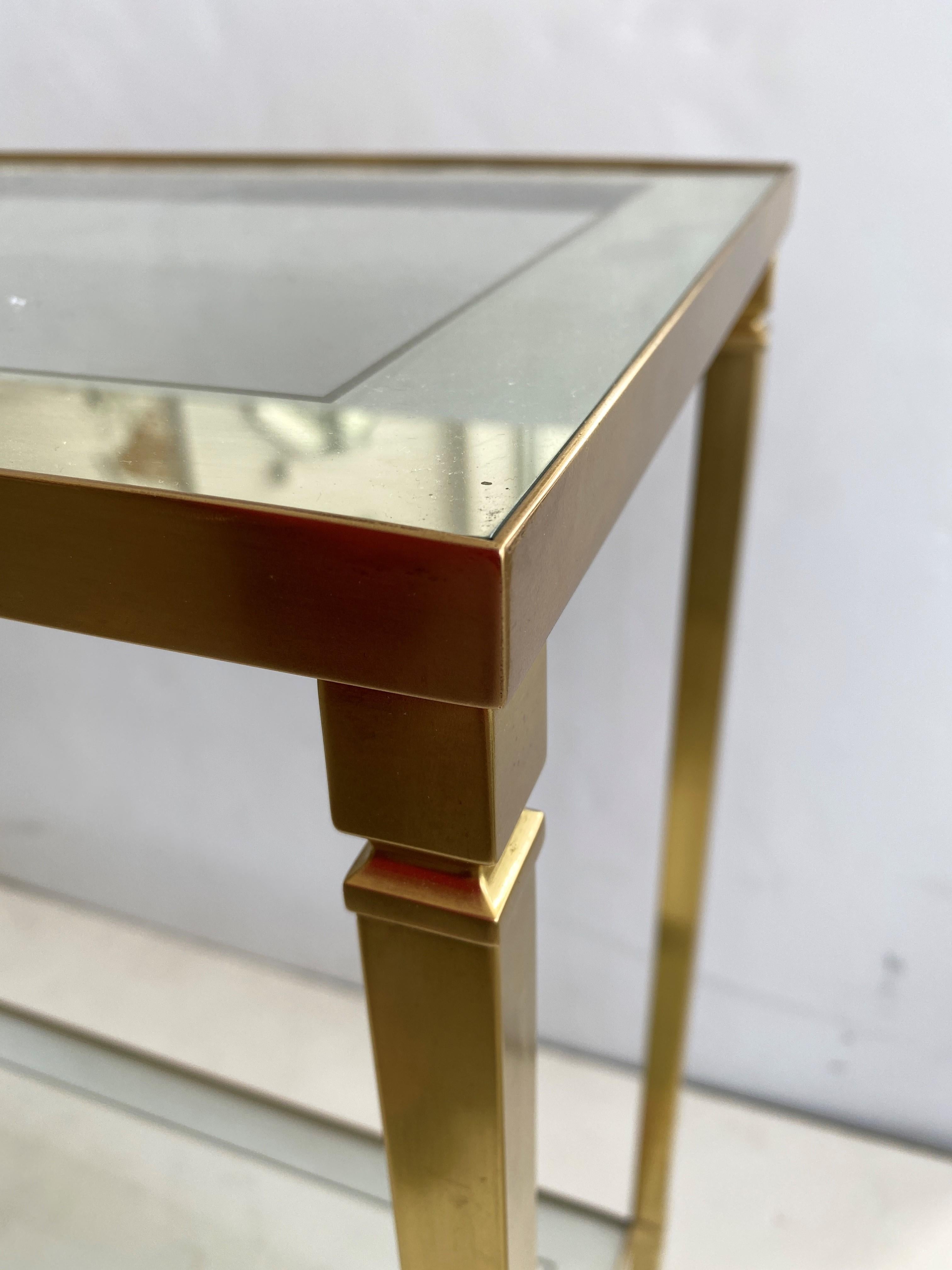 American Mastercraft Style Brass Console Table