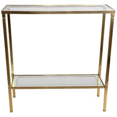 Mastercraft Style Brass Console Table