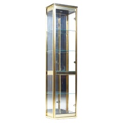 Mastercraft Style Mid Century Brass and Glass Display Case