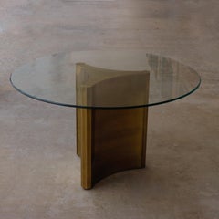 Mastercraft ‘Trilobi’ Brass Pedestal Dining Table, 1970s