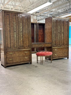 Mastercraft Twin Wardrobes With Built in Vanity/Desk, a Set