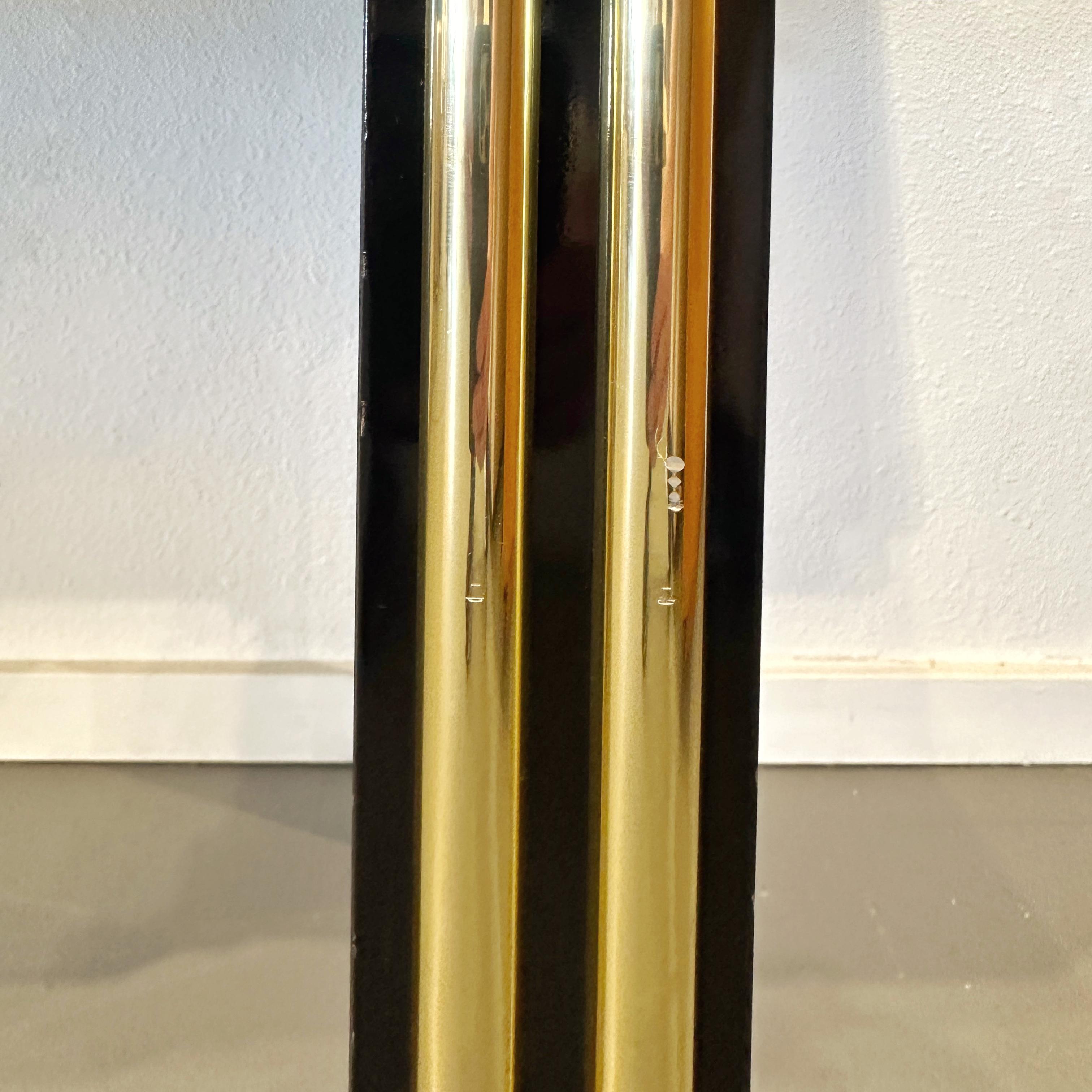 Mastercraft USA Elegante Konsole aus schwarzem Lack und Messing, ca. 1970er Jahre im Angebot 8