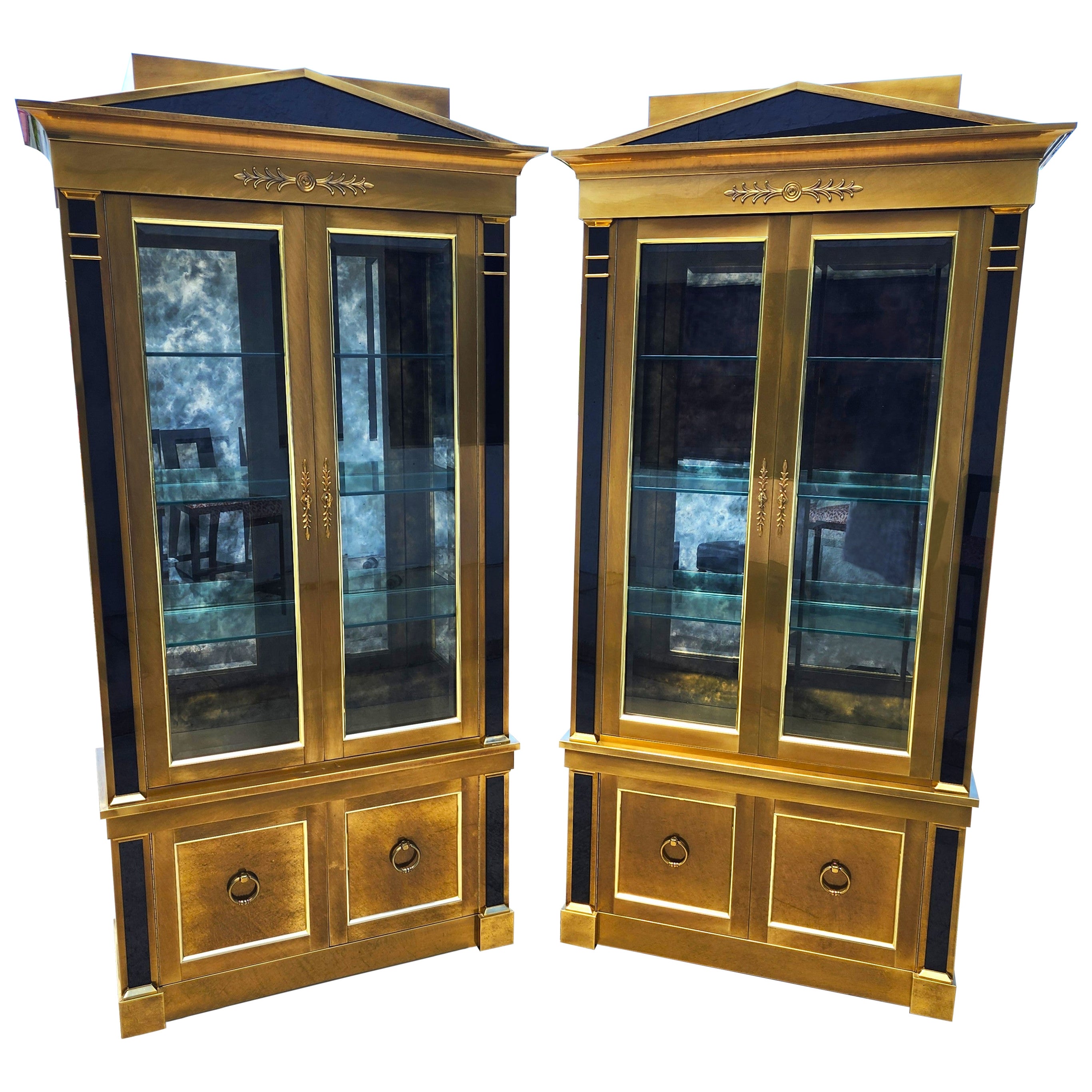 Mastercraft Vitrine Display Cases Pair 1970s