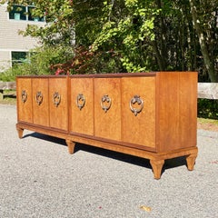 Mastercraft Walnut & Burl Double Chest on Stand